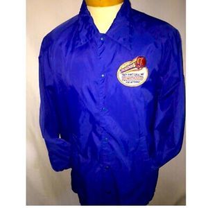 COPY - • VINTAGE Hilarious stitched patch company logo Jacket •